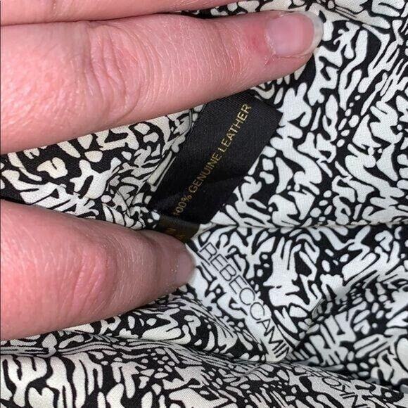 Rebecca Minkoff Womens Handbag Leather Woven Purse Shoulder Bag Blue White - Picture 11 of 16